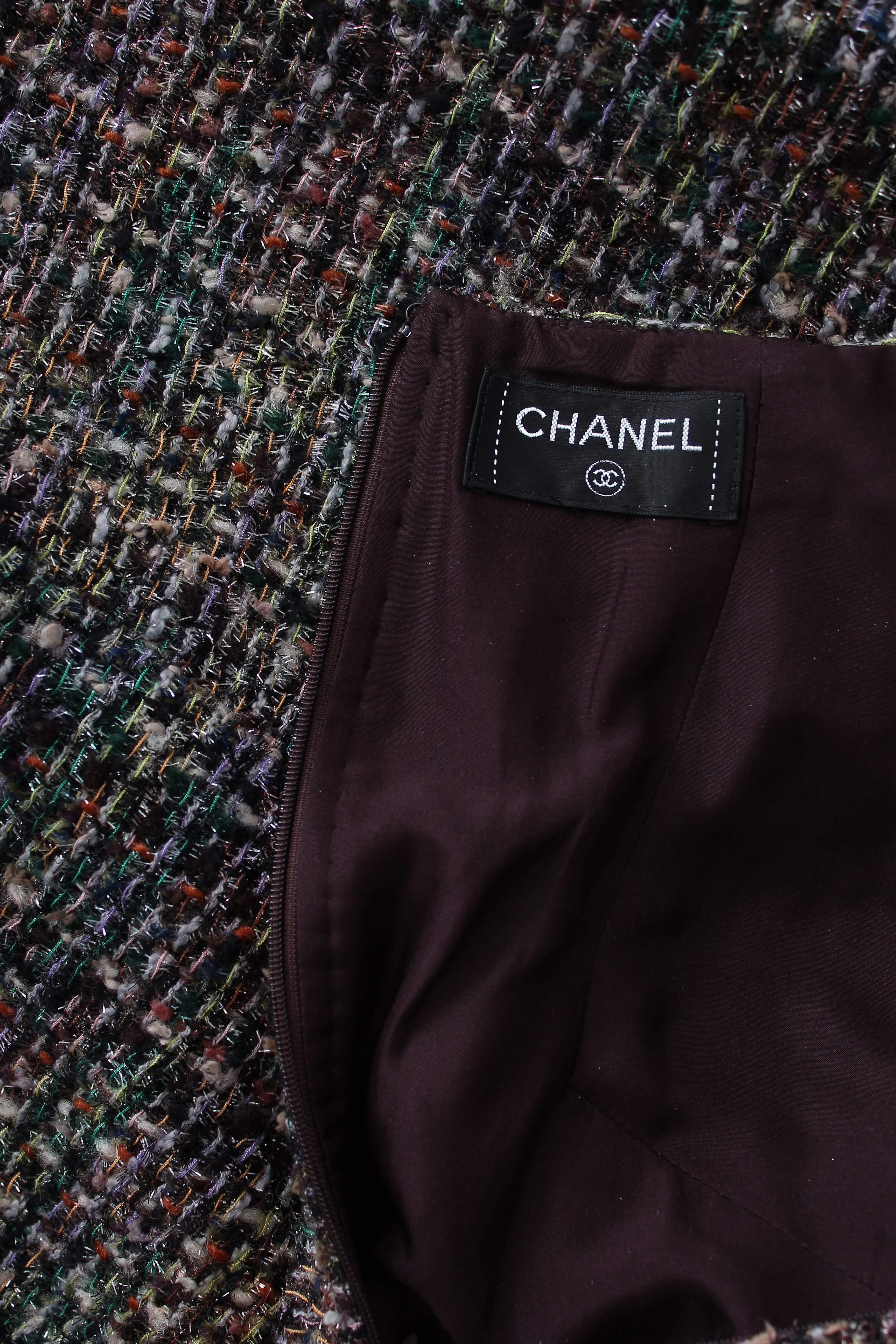 Chanel Tweed Wool-Blend Midi Skirt