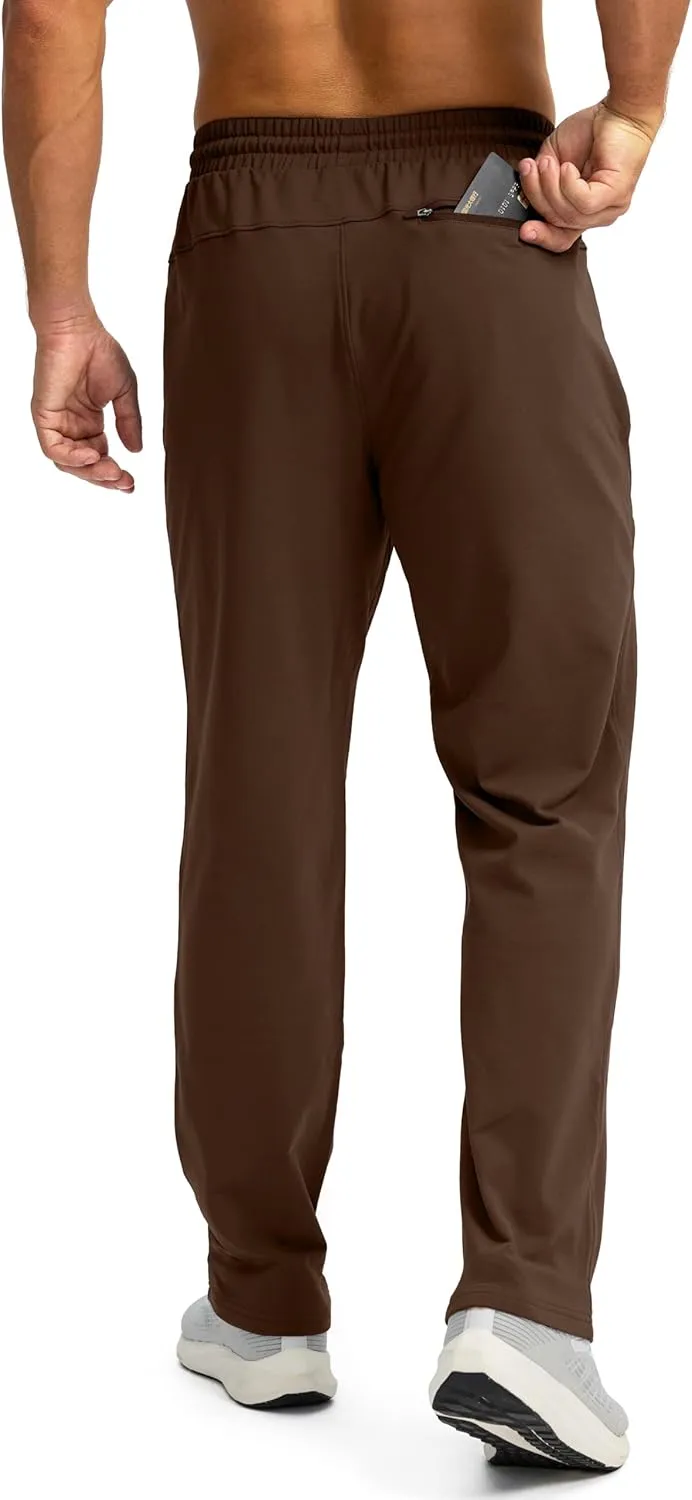 G Gradual Men's Fleece Lined Winter Pants with 3 Zipper Pockets Warm Athletic Joggers Workout Running Sweatpants for Men