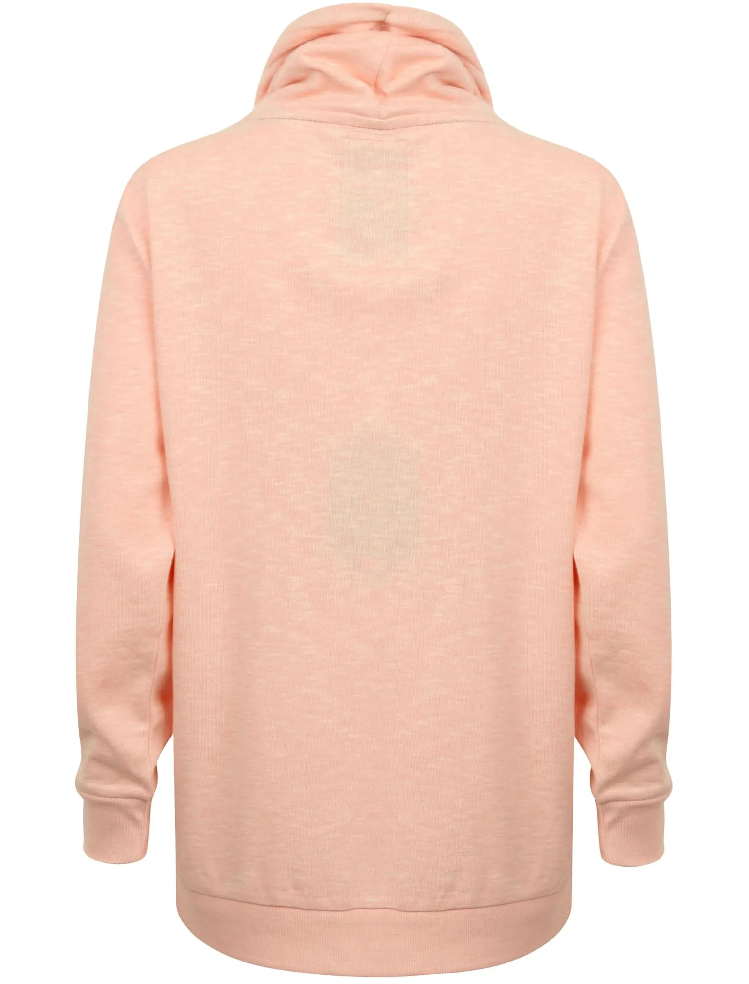 Lani Wide Funnel Neck Sweatshirt in Pink / White Slub - Tokyo Laundry
