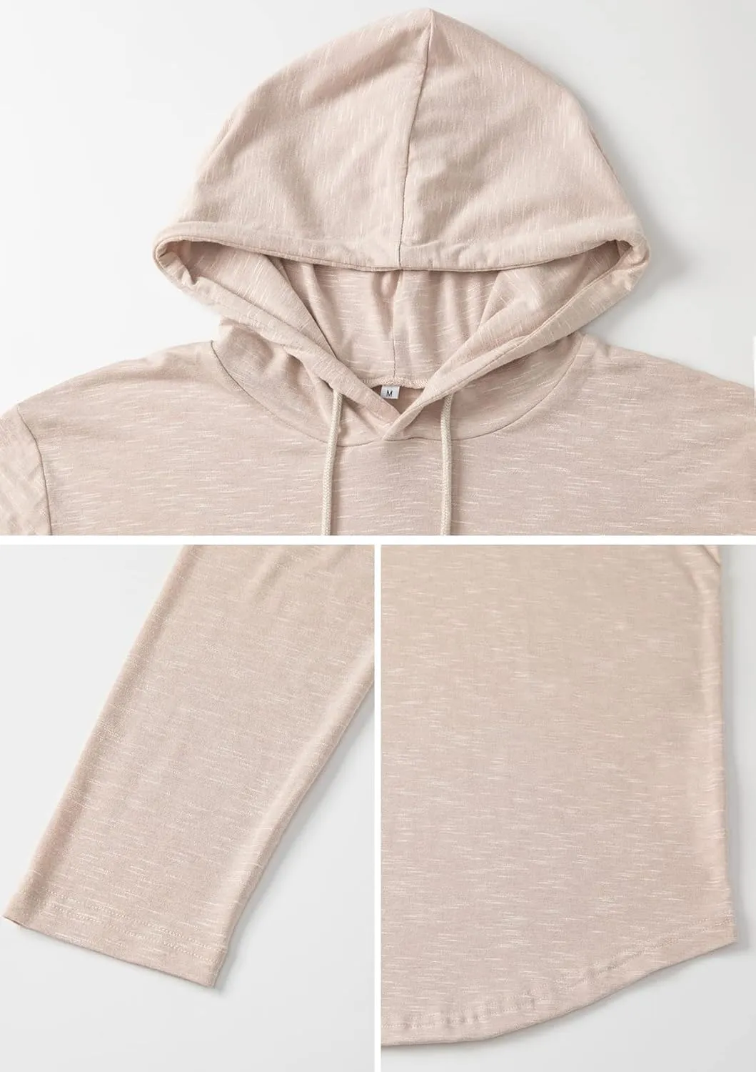 MANSDOUR Men's Athletic Hooded Shirts Long Sleeve Workout Sport Hoodie Casual Running T Shirt Quick Dry Pullover Top
