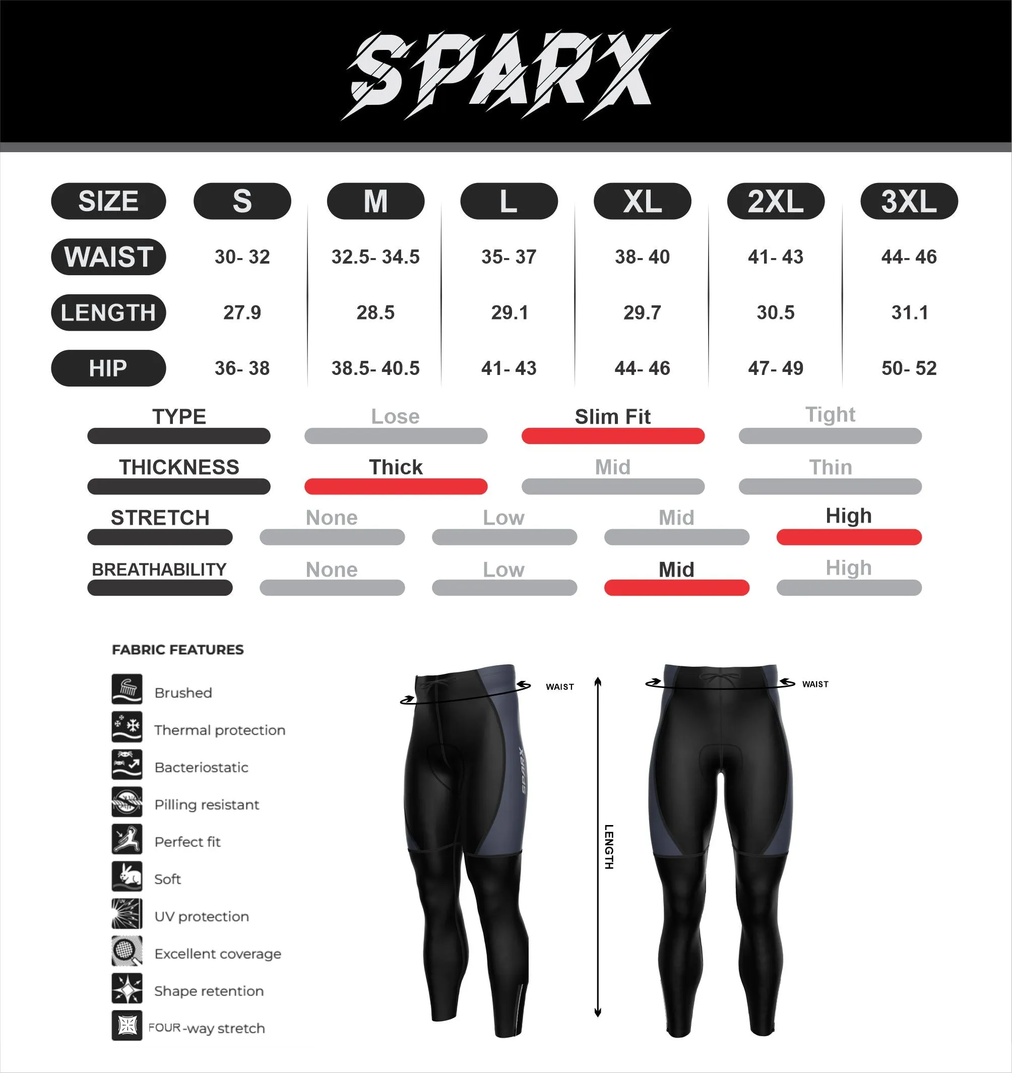 Men Gray Cycling Tights