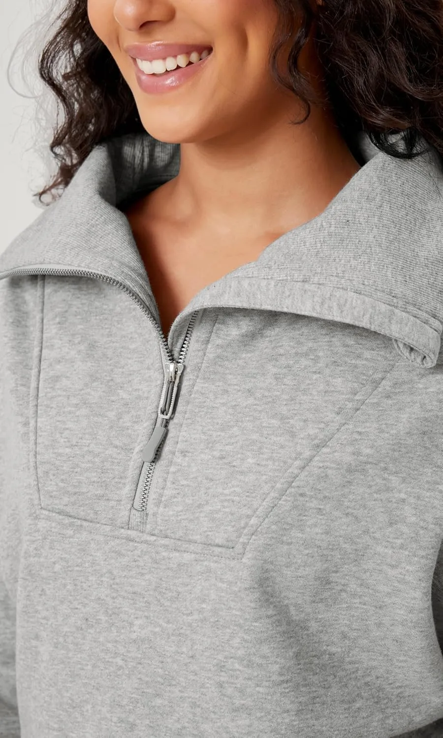 ODODOS Cinchable Sweatshirts for Women Funnel Neck Half Zipper Hoodies Fleece Lined Oversized Pullover