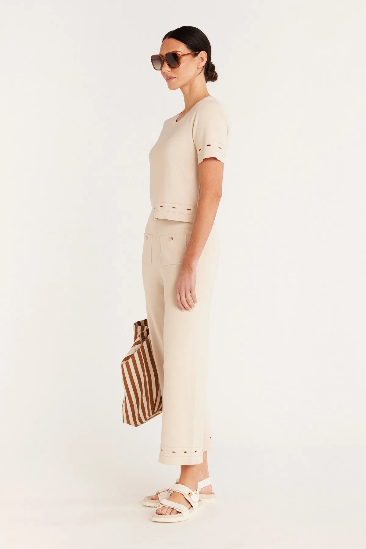 Rome Knit Pant - Ecru