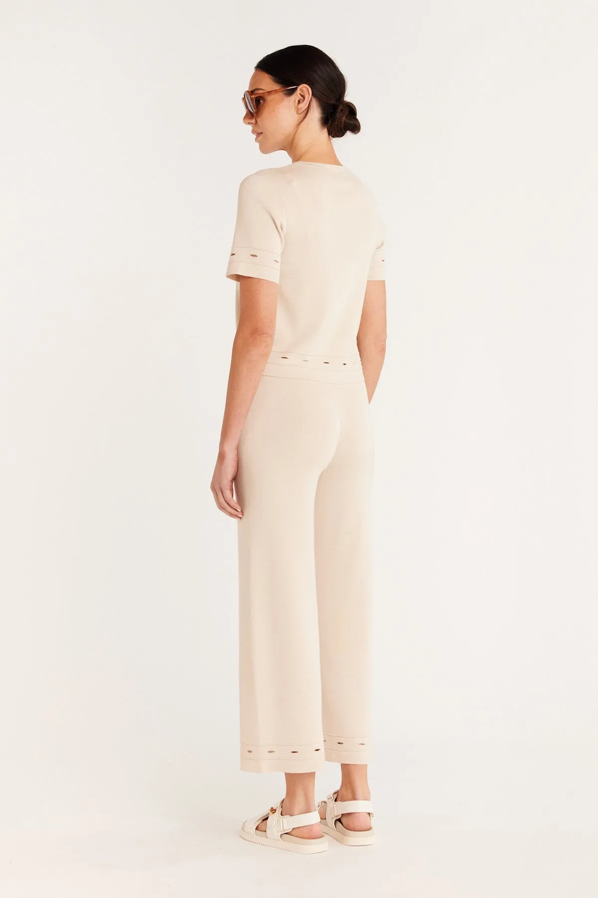 Rome Knit Pant - Ecru