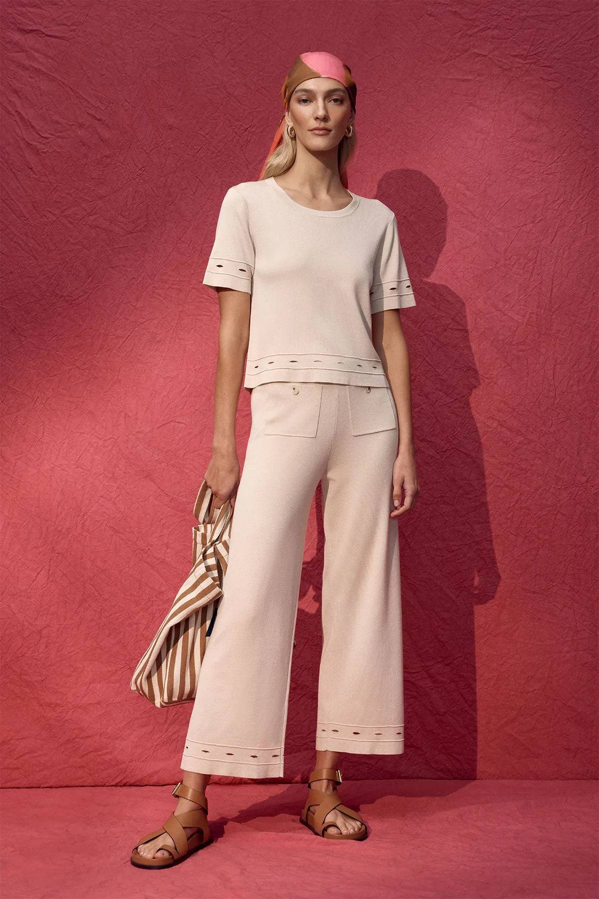 Rome Knit Pant - Ecru